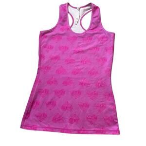 LULULEMON IVIVVA Disney Hearts Cityscapes Racerback Tank Top 14 Pink Athletic